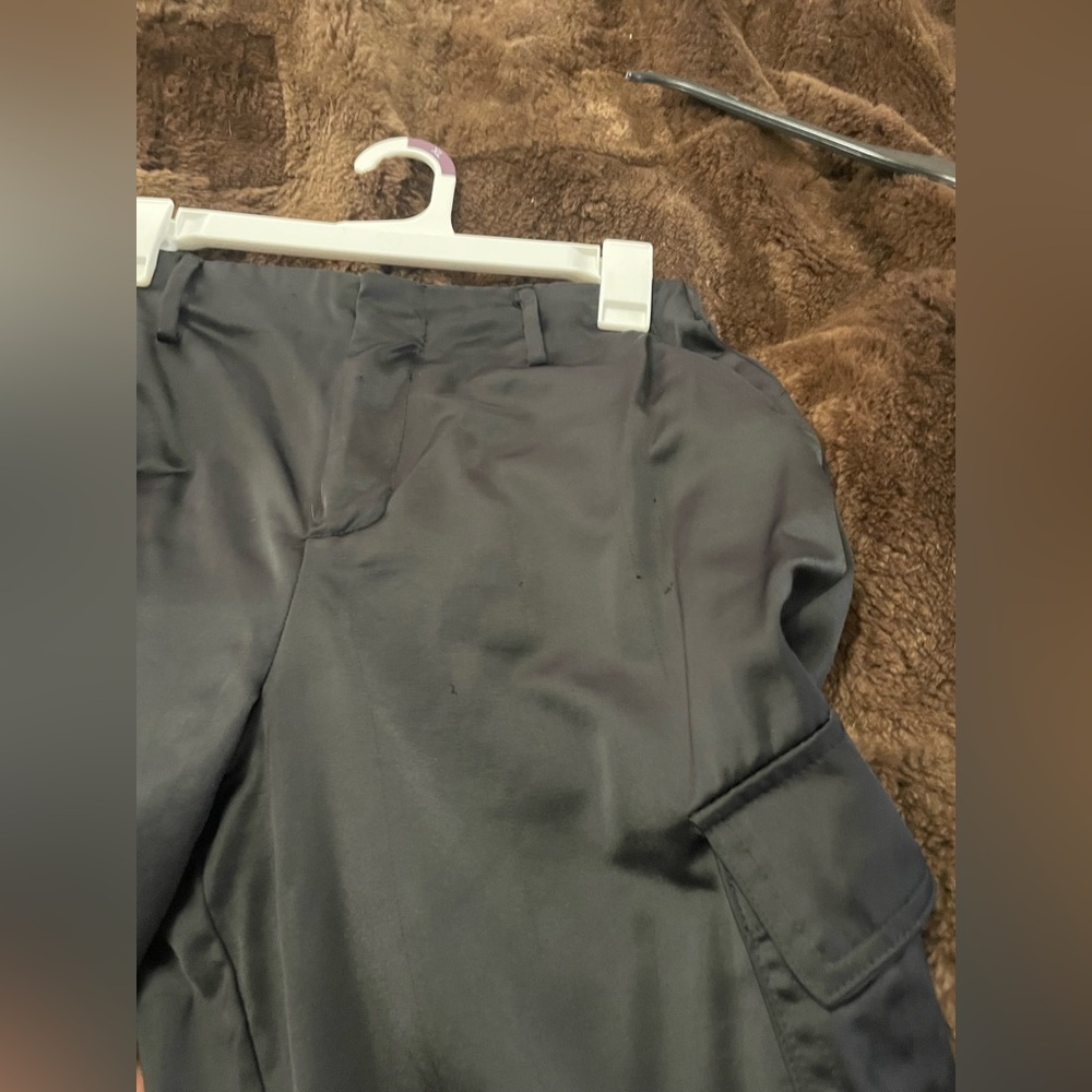 Zara Satin Cargo Utility Pants🖤 - Picture 6 of 8